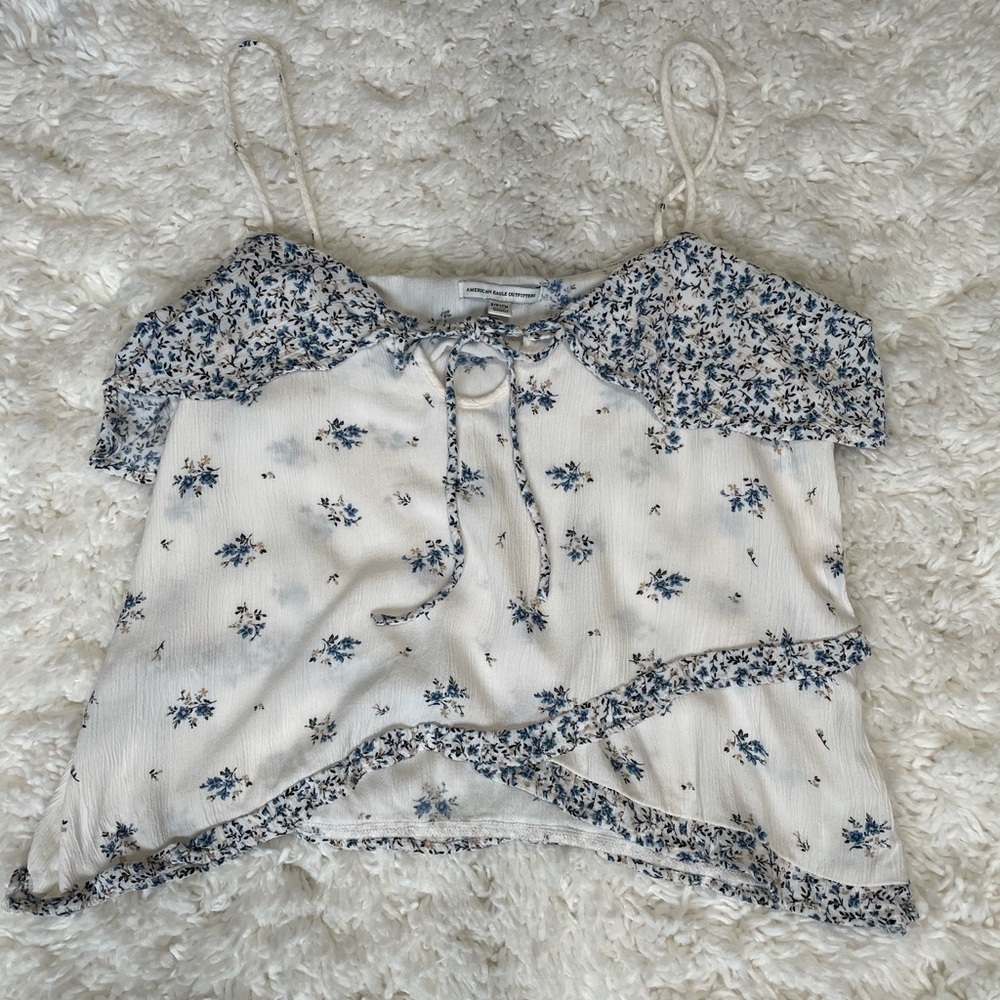 AE Flowy Crop Tan